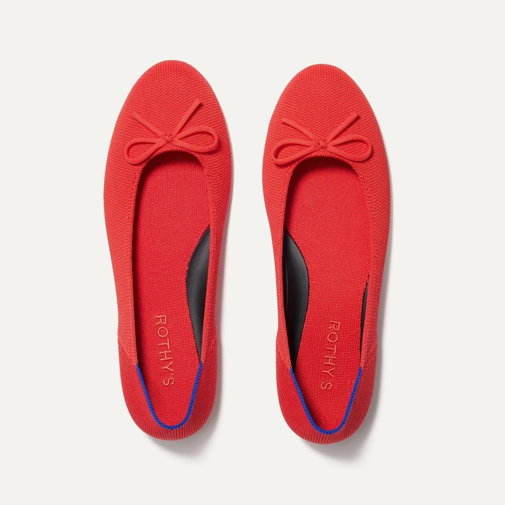 Rothy's The Ballet Flat in Glamour Red